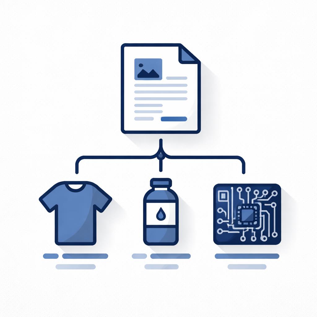 Content branching for different product specifications display